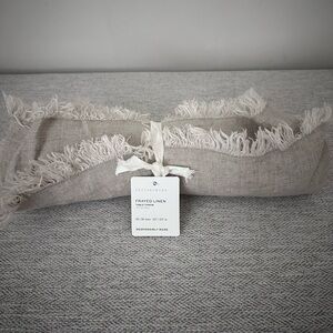 Pottery Barn Frayed Linen Table Throw